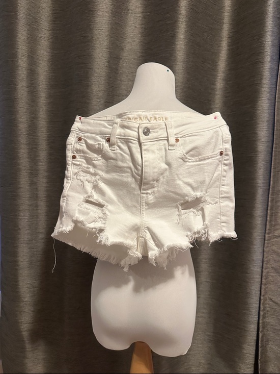American Eagle Outfitters Pants - American Eagle Outfitters White Distressed Cutoff Denim Shorts